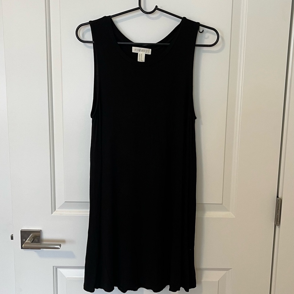 Black Sleeveless Tshirt Dress